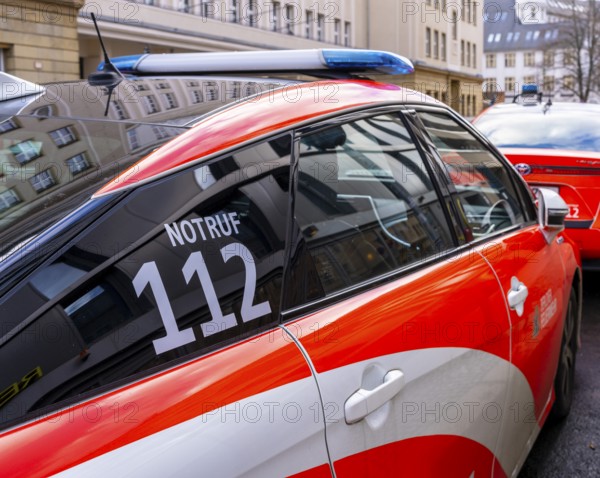 The current electric cars of the Berlin fire brigade, Berlin, Germany, Europe