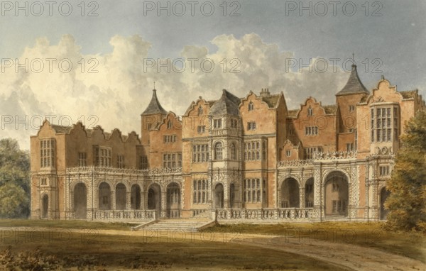South view of Holland House, Middlesex, the Seat of Lord Holland, England, digitally restored