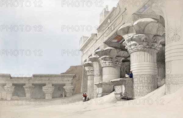 Temple of Edfu, an ancient Egyptian temple complex on the western edge of the city of Edfu in Upper