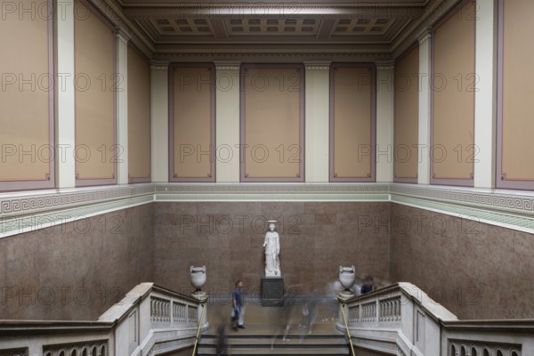 Staircase, architect Robert Smirke, British Museum, London, England, Great Britain