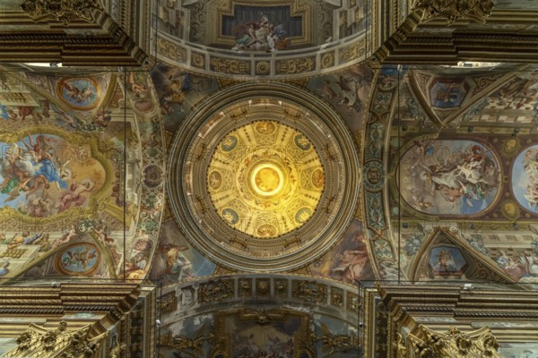 Dome of the Basilica of San Giovanni Battista in Finale Ligure, Riviera di Ponente, Liguria, Italy,