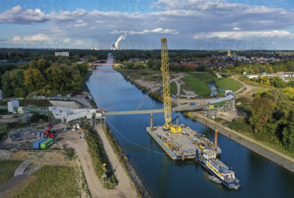 Castrop-Rauxel, North Rhine-Westphalia, Germany, new construction of a bridge -jump over the