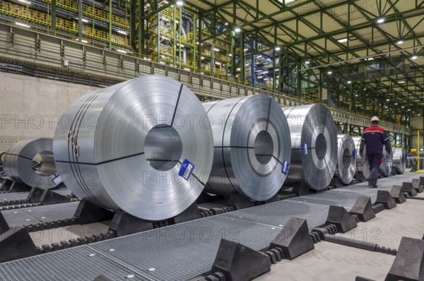 Dortmund, North Rhine-Westphalia, Germany, ThyssenKrupp Steel, FBA 10 hot-dip galvanising line 10,