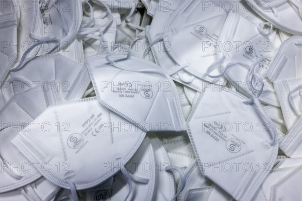 Wuppertal, North Rhine-Westphalia, Germany - FFP2 masks production Made In Germany at Sentias