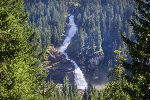 Krimml Waterfalls, the highest in Austria with a drop of 385 metres, Krimml, Krimml Achental, Hohe