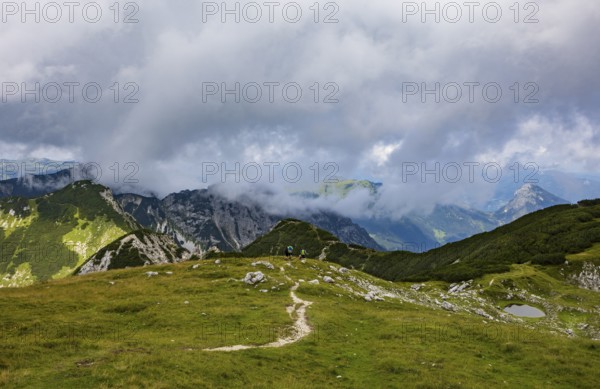 Hiking trail to the Gamsfeld, Russbach, Osterhorn group, Salzkammergut, Salzburg province, Austria,