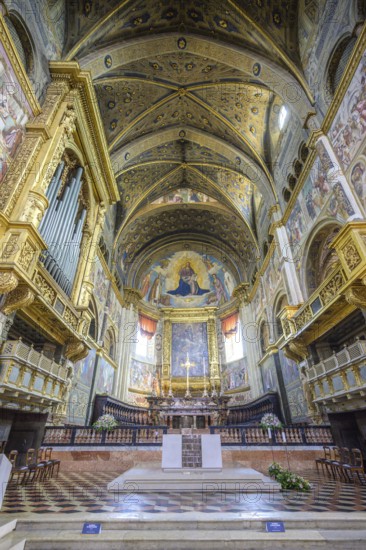 View of the main altar and organ in the Cathedral of Santa Maria Assunta, Cremona, Province of