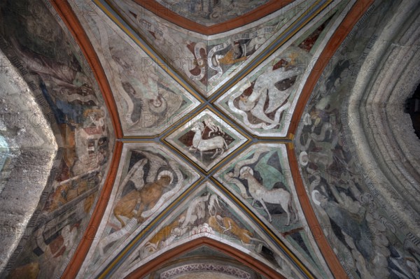Ceiling fresco from around 1445 in the vestibule of St Martin's Church, Gothic basilica, completed
