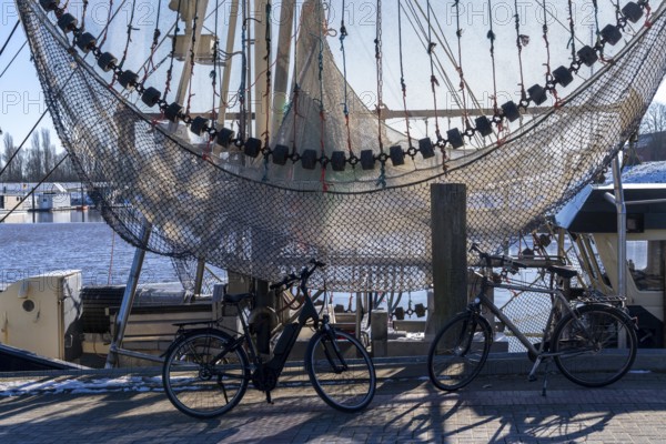 The fishing village of Greetsiel, historic fishing harbour, with the largest shrimp cutter fleet in