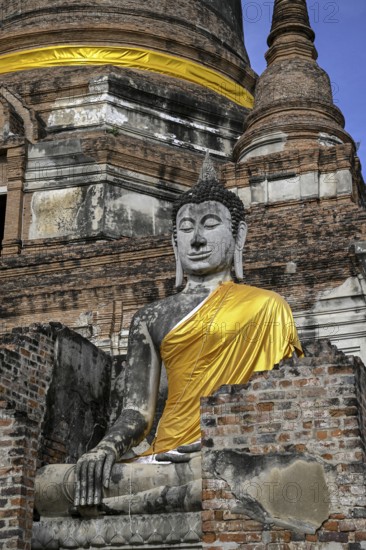 Buddha statue in Wat Yai Chai Mongkhon, Buddhist temple, Ayutthaya, Ayutthaya province, Thailand,