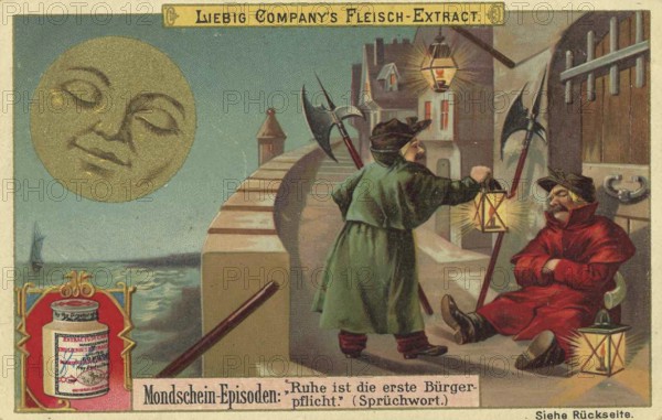 Picture series Moonlight Episodes, Silence is the first civic duty, Liebig picture, digitally