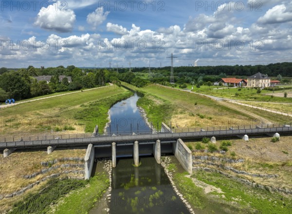 Dortmund / Castrop-Rauxel, North Rhine-Westphalia, Germany, renaturalisation of the Emscher, flood