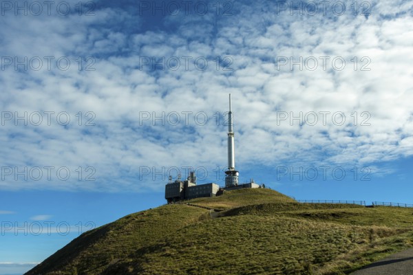 Auvergne Volcanoes Regional Natural Park.TDF antenna at the top of Puy de Dome, Puy de Dome
