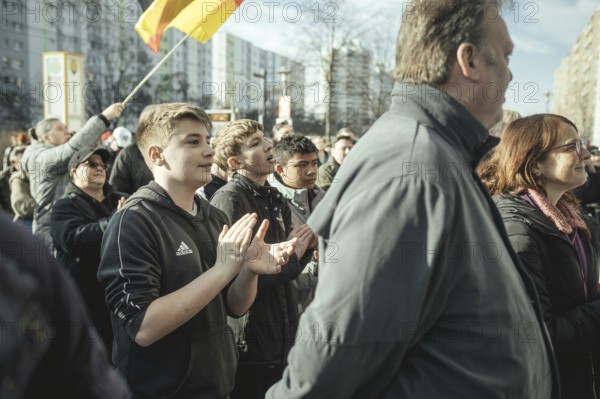 Demonstrators at the final rally of Beatrix von Storch and the AfD in the Bundestag election