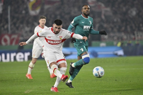 Goal kick Action Goal chance Deniz Undav VfB Stuttgart (26) DFB-Pokal, MHPArena, MHP Arena