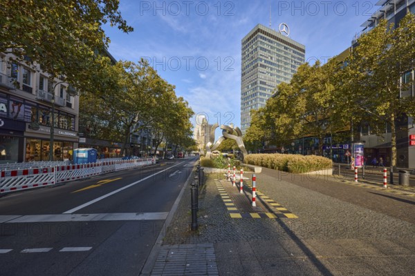 Europa Centre and Plastik Berlin on the central reservation of Tauentzienstraße in Berlin, capital