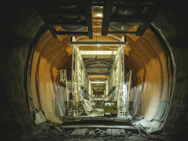 Rear section of the Wilma double-shield tunnel boring machine in the H53 construction lot, Brenner