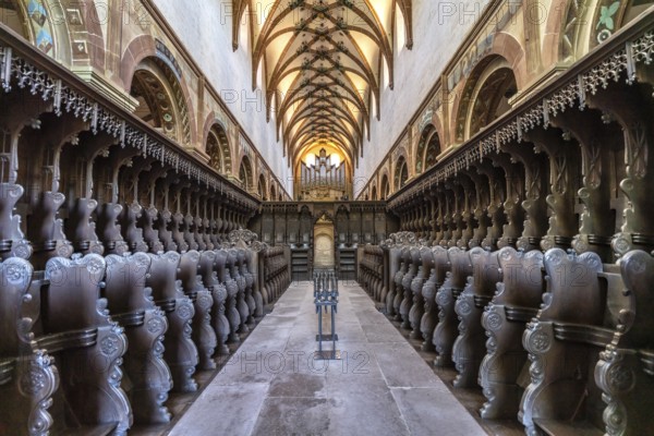 Choir in the interior of the monastery church, Maulbronn Monastery, Maulbronn, Baden-Württemberg,