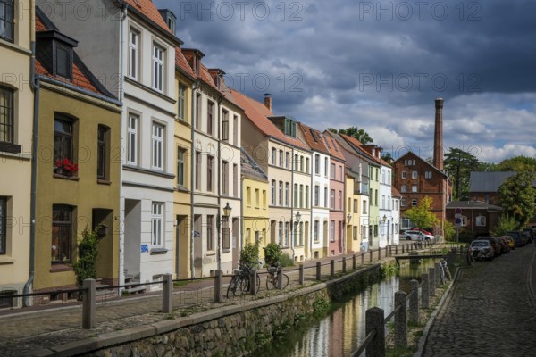 Wismar, Mecklenburg-Western Pomerania, Germany, renovated old town of the Hanseatic city of Wismar,