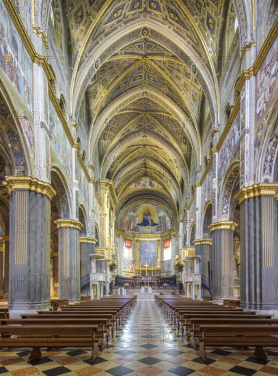 View of the main altar in the Cathedral of Santa Maria Assunta, Cremona, Province of Cremona,