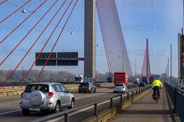 Friedrich Ebert Bridge over the Rhine near Bonn, also known as the North Bridge, motorway bridge on