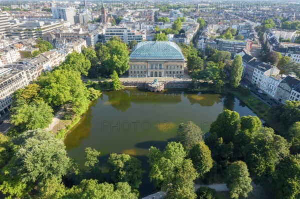 K21, Staendehaus and Kaiserteich Pond in Düsseldorf, Parliament of North Rhine-Westphalia untill