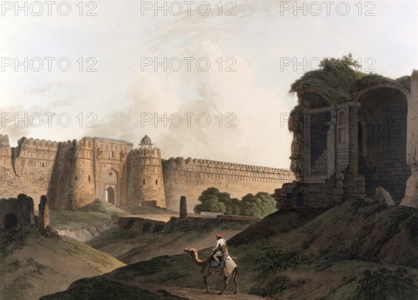 The western entrance to Shere Shah's Fort, It lies outside the walls of Shah Jehanabad, or modern