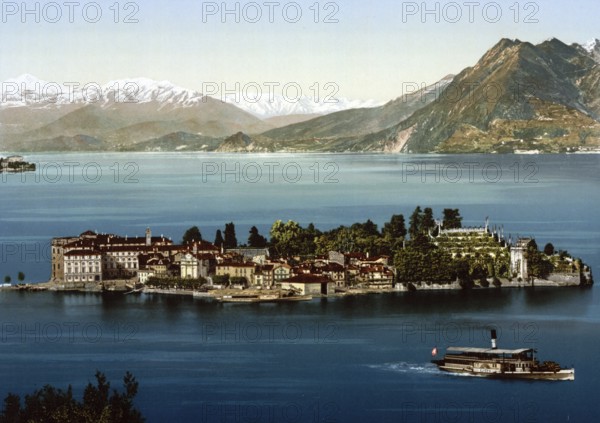 Isola Bella, general view, Lago Maggiore, Italy, general view, Lake Maggiore, Italy, Historic,