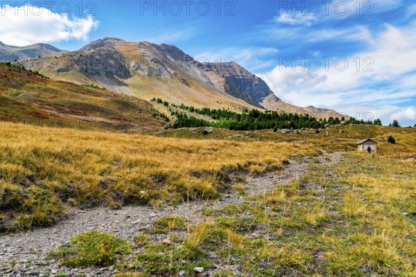 France, Alps, Départements Hautes-Alpes and Alpes-de-Haute-Provence, view of pass Col de Vars,