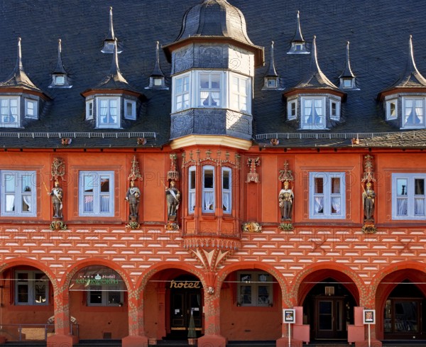 The historic Gildehaus Kaiserworth, late Gothic building on the market square, Old Town, Goslar,