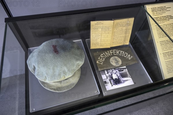 Exhibits in the former Dachau concentration camp, now a concentration camp memorial, Dachau near
