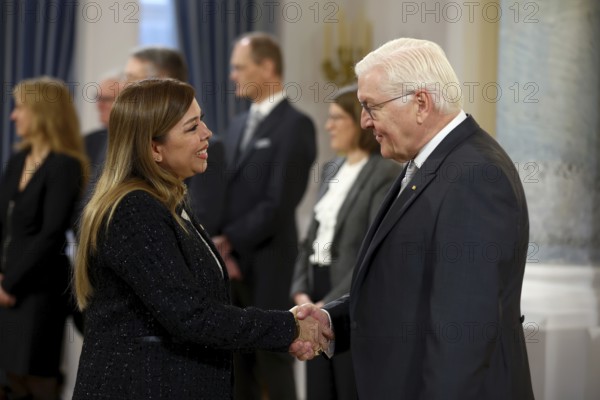 Florencia Vilanova de von Oehsen El Salvador is received by Frank-Walter Steinmeier (President of