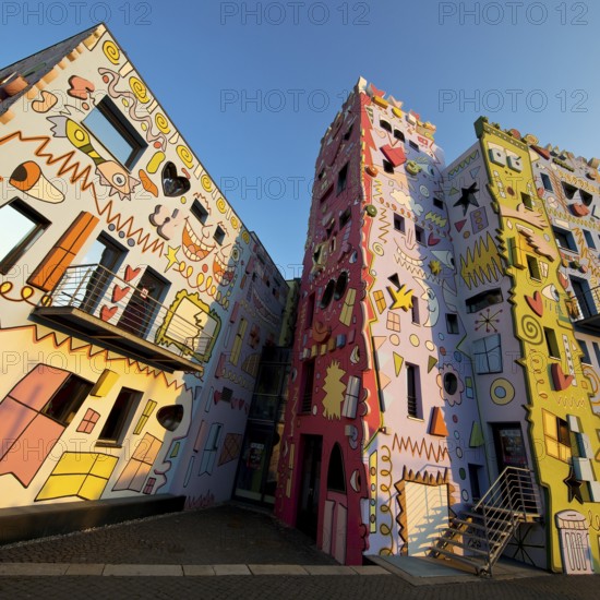 Happy Rizzi House, designed by the artist James Rizzi in pop art paintings, detail, Braunschweig,