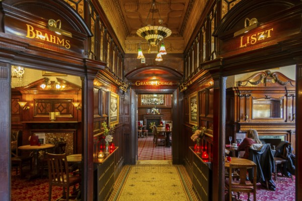 Grade 1 listed interior of the Philharmonic Dining Rooms public house, Hope Street, Liverpool,