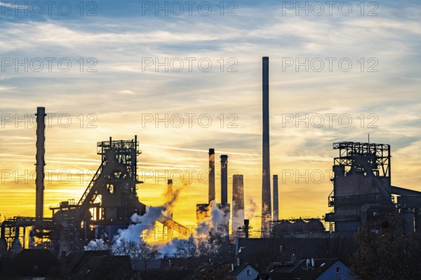 Blast furnace Schwelgern 1 and 2, ThyssenKrupp Steel Schwelgern plant in Duisburg-Marxloh is part