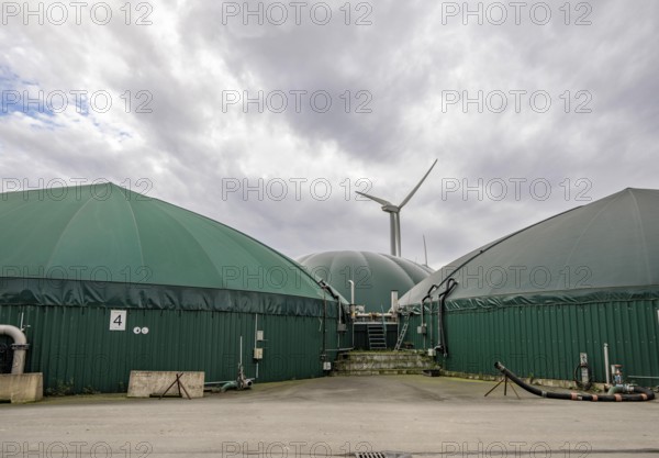 Biogas plant, the gas is produced from various biomass, including waste from the food industry, the