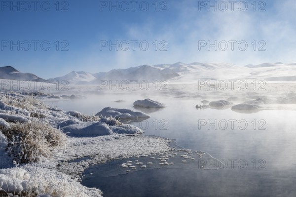Winter landscape of the Pamir Plateau, Pamir Highway, Alichur, Gorno-Badakhshan Province,