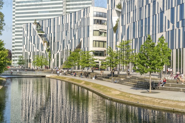 Modern architecture of the Kö-Bogen building complex, state capital Düsseldorf, North