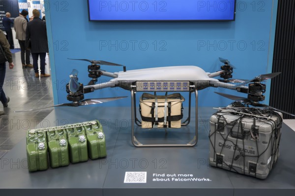 Düsseldorf, North Rhine-Westphalia, Germany - BAE Systems FalconWorks, drone at the XPONENTIAL