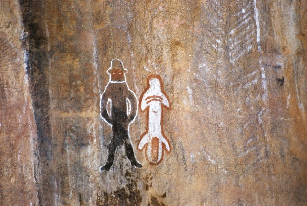 Expedition of the Melbourne Grammar School, Northern Territory, Australia, 1956 Aboriginal rock