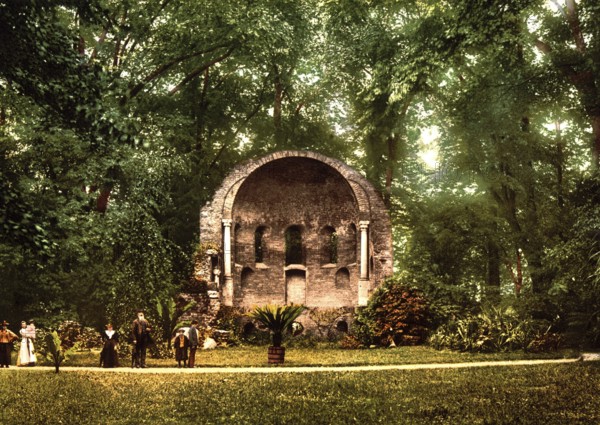 Ruins of Valkhof, Valkhofburg, a medieval royal palace of Nymegen, Nijmegen, Nijmegen, Holland, ca
