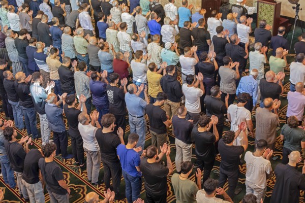 Dearborn, Michigan, Friday prayers at the Islamic Center of America, the largest mosque in North