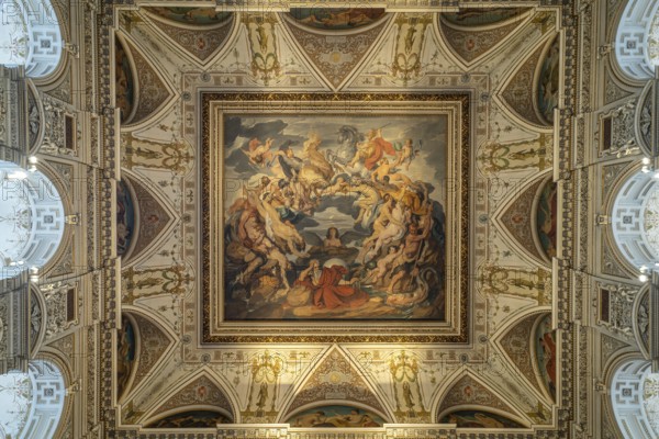 Painting Cycle of Life by Hans Canon on the ceiling of the staircase, Natural History Museum