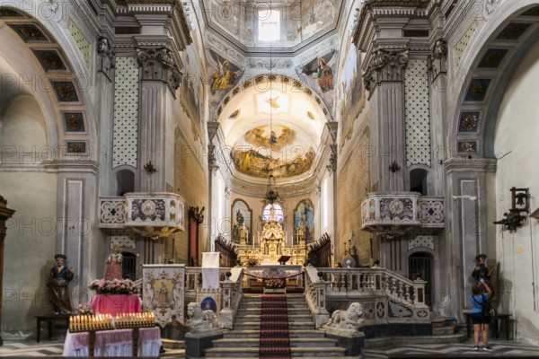 Interior, Cathedral Concattedrale dell'Immacolata Concezione, Bosa, district of Oristano, Sardinia,