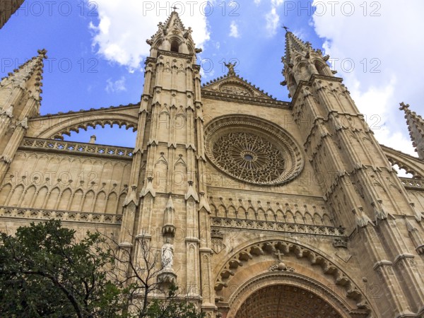 Portal of Episcopal Church in Gothic style Gothic Cathedral of the Saints of Saint Mary in harbour
