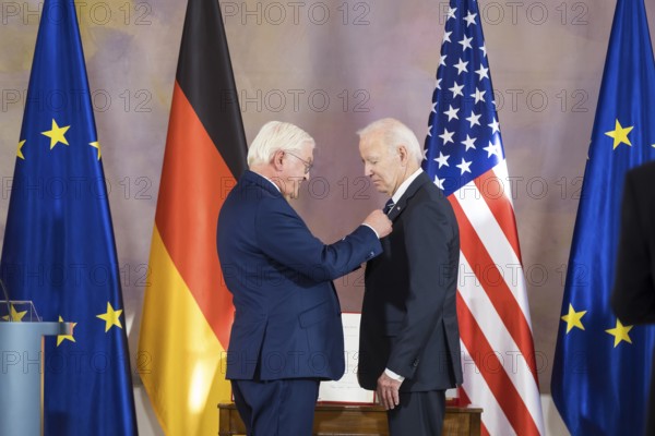 Joe Biden (46th President of the United States) receives the special grade of the Grand Cross from
