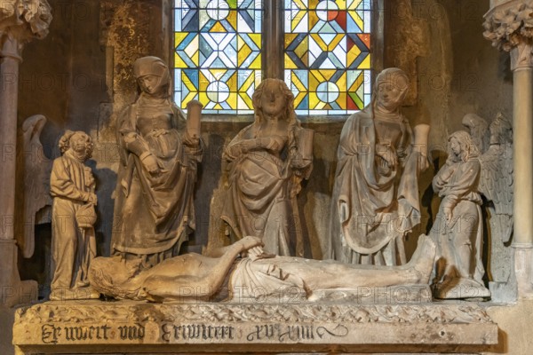 Holy Sepulchre made of stone in the interior of the Church of the Holy Cross