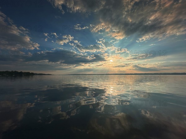 Sunrise at Lake Starnberg, Tutzing, Bavaria, Germany, Europe