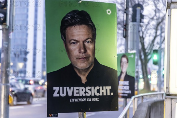 Election poster for the Bundestag election 2025. BTW25. Election advertising for the Green Party