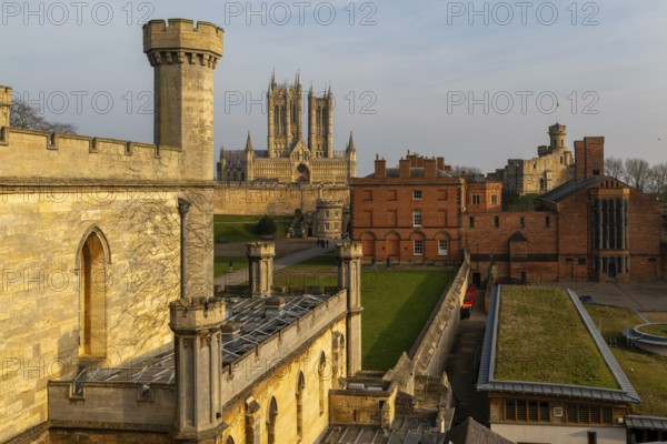 Cathedral, Victorian prison and Crown Court building, inside Lincoln Castle, city of Lincoln,